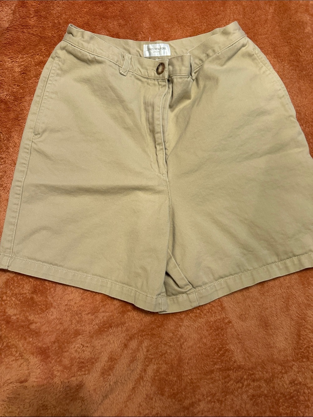 Jones New York Tan High-Rise Bermuda Shorts
